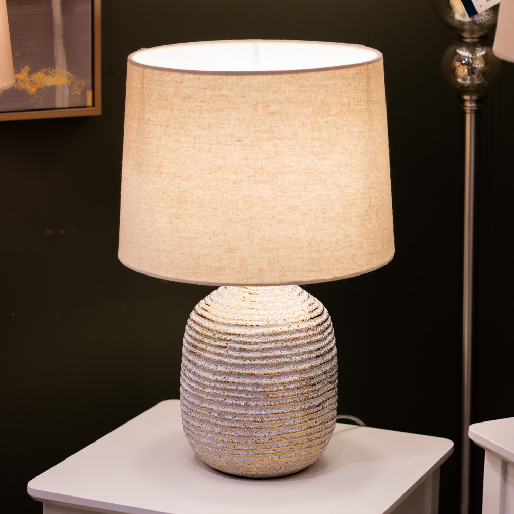 Tiana ceramic lamp ridged 43cm