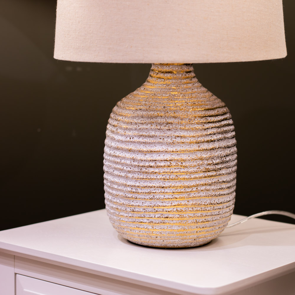 Tiana ceramic lamp ridged 43cm