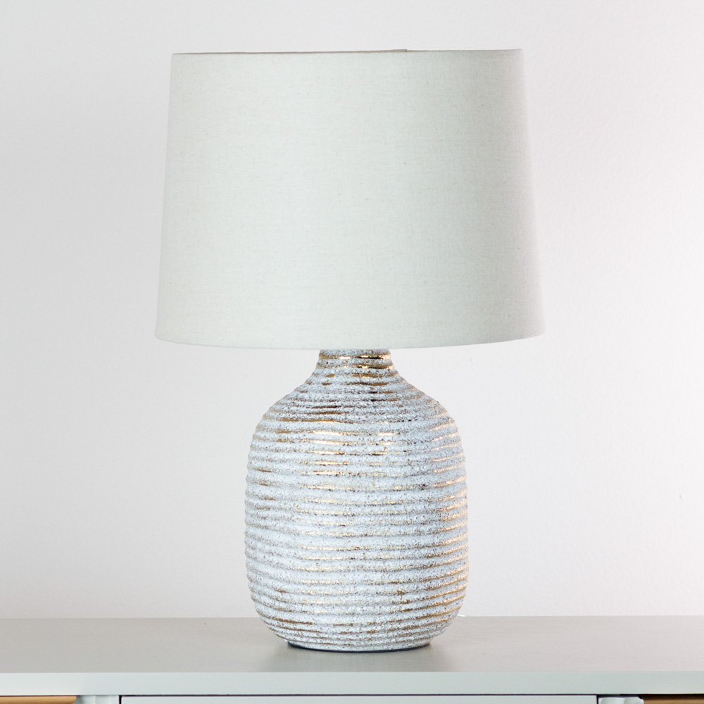 Tiana ceramic lamp ridged 43cm