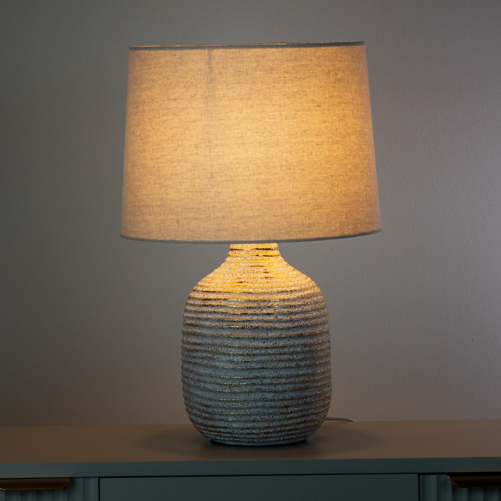 Tiana ceramic lamp ridged 43cm