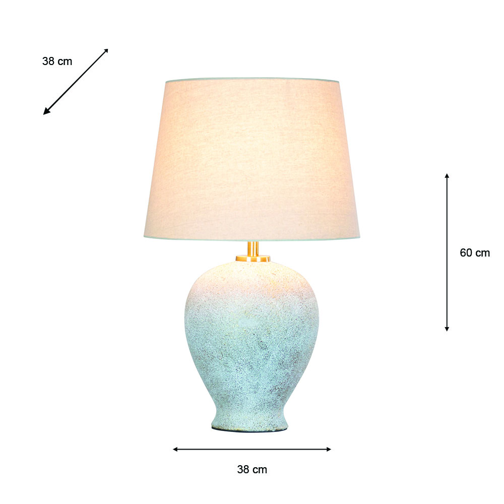 Harlee ceramic table lamp smooth 60cm