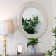 Yvette round mirror 90cm cream