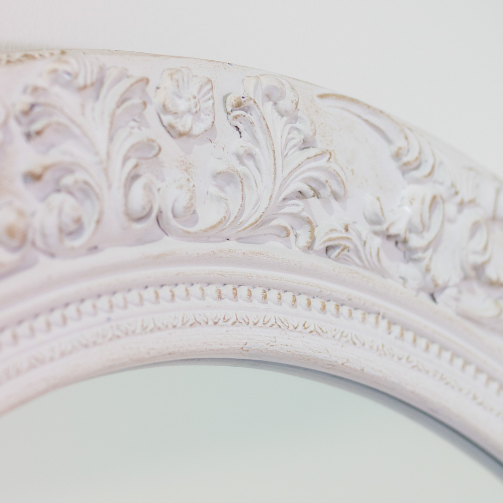 Yvette round mirror 90cm cream