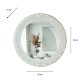 Yvette round mirror 90cm cream