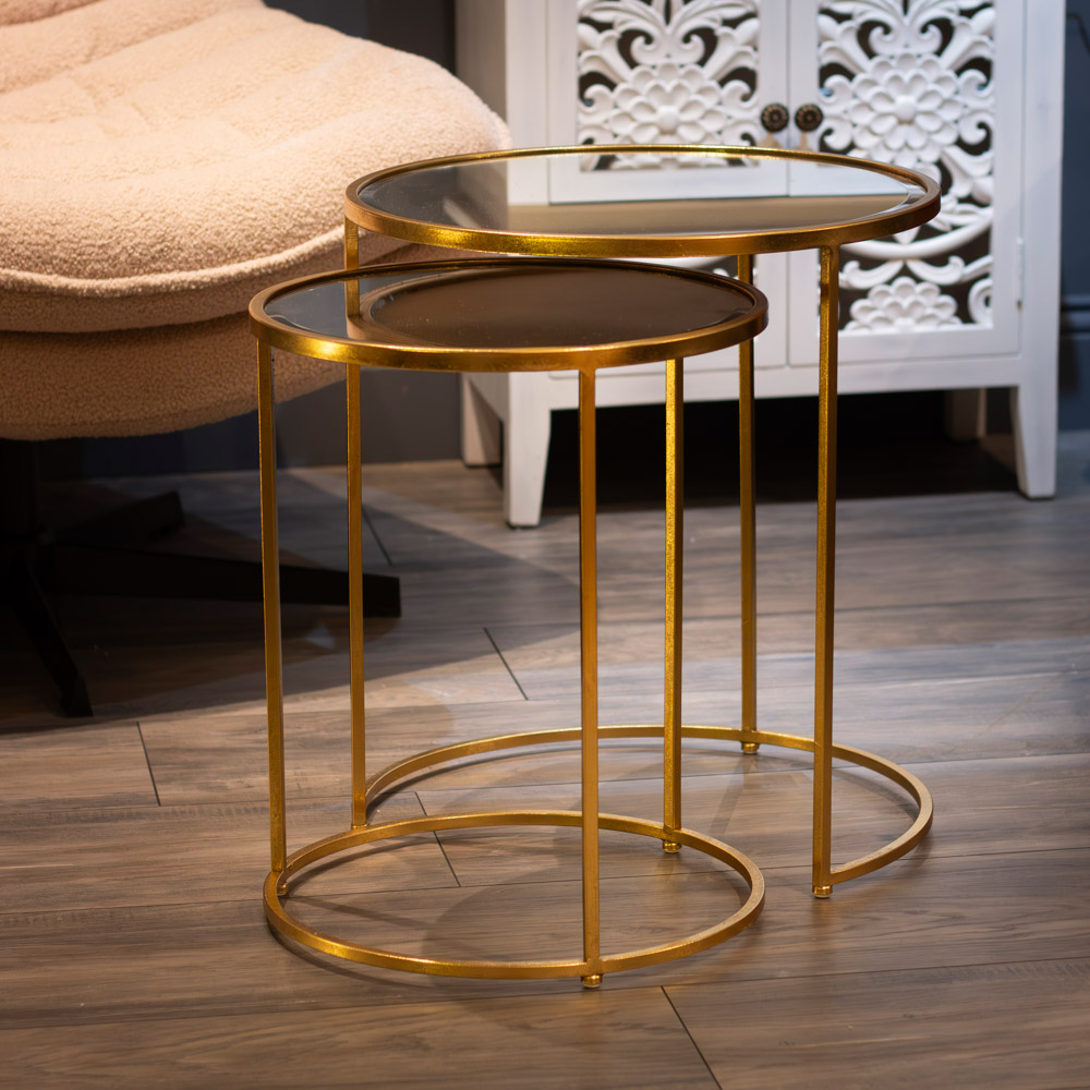 Avery s/2 side tables gold
