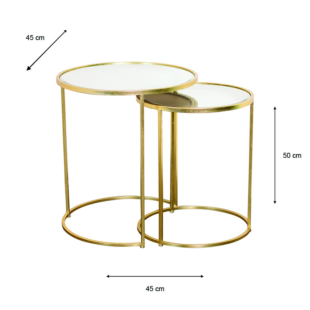 Avery s/2 side tables gold