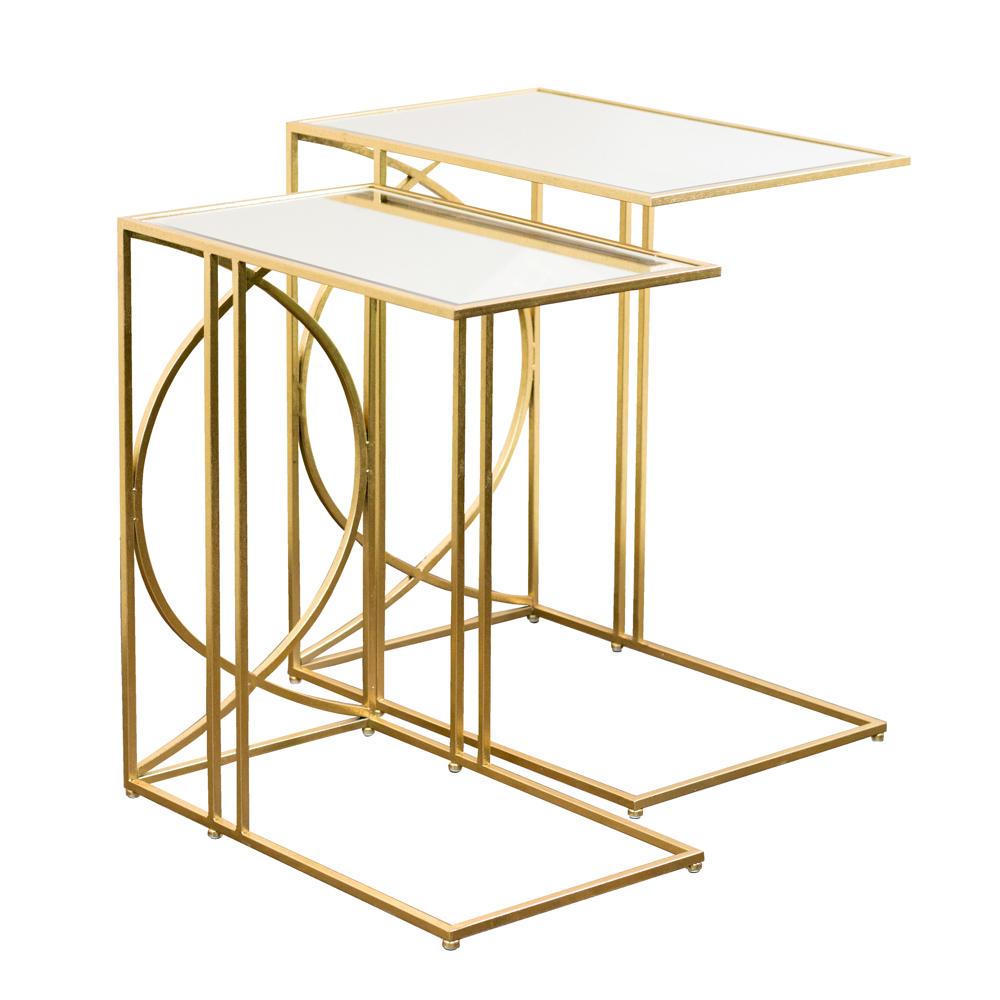 Franklin s/2 sofa tables gold