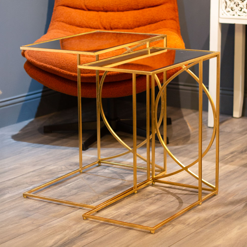 Franklin s/2 sofa tables gold