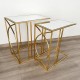 Franklin s/2 sofa tables gold