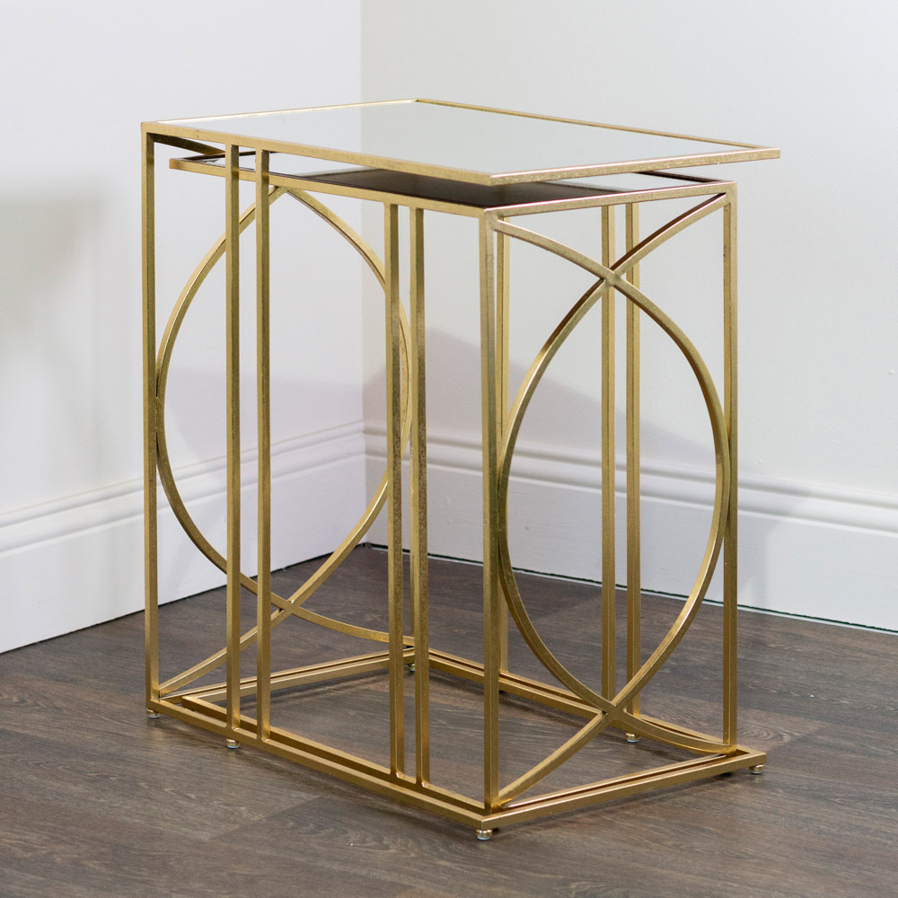 Franklin s/2 sofa tables gold