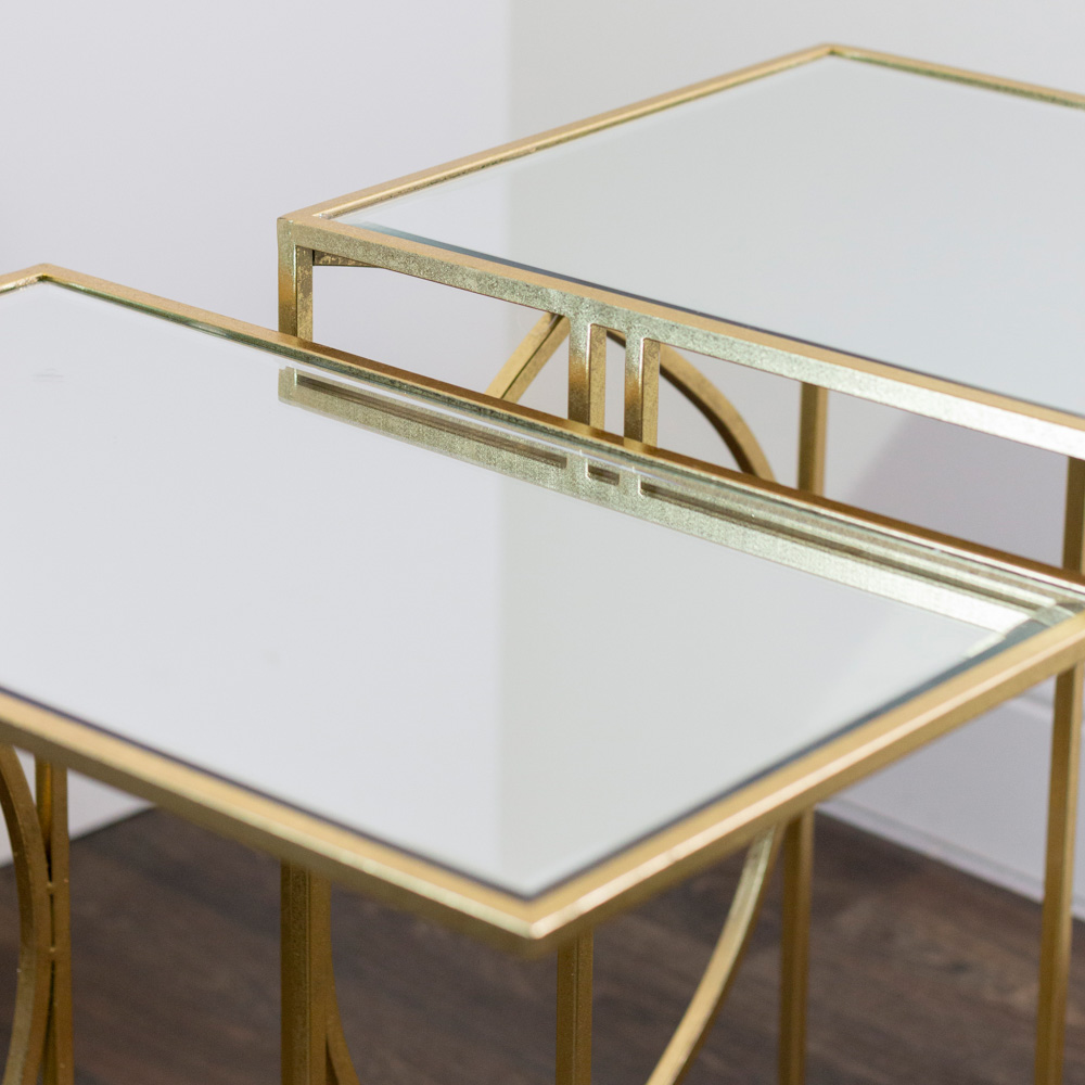 Franklin s/2 sofa tables gold