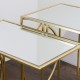Franklin s/2 sofa tables gold