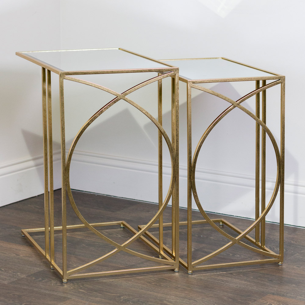 Franklin s/2 sofa tables gold