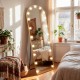 Led bulb modena cheval arch mirror gold 160 x 50cm 