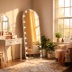 Led bulb modena cheval arch mirror white 160 x 50cm 