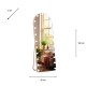 Led bulb modena cheval arch mirror white 160 x 50cm 