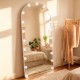 Led bulb modena cheval arch mirror white 170 x 70cm 