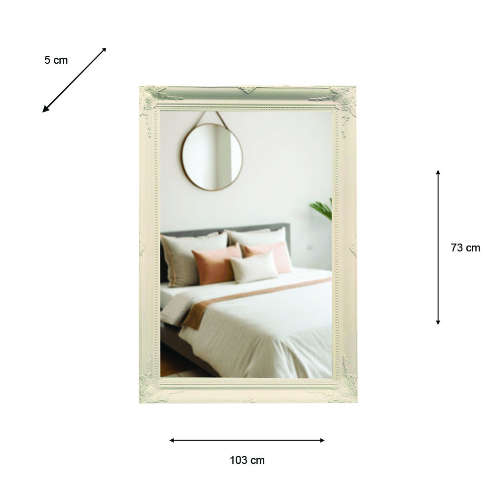 Lyon mirror 60x90cm biscuit