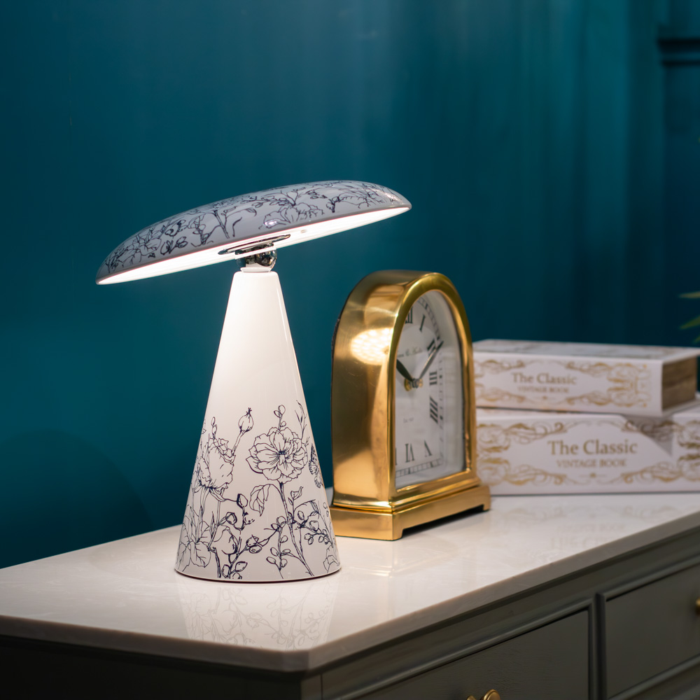 Neo usb rechargeable lamp floral white