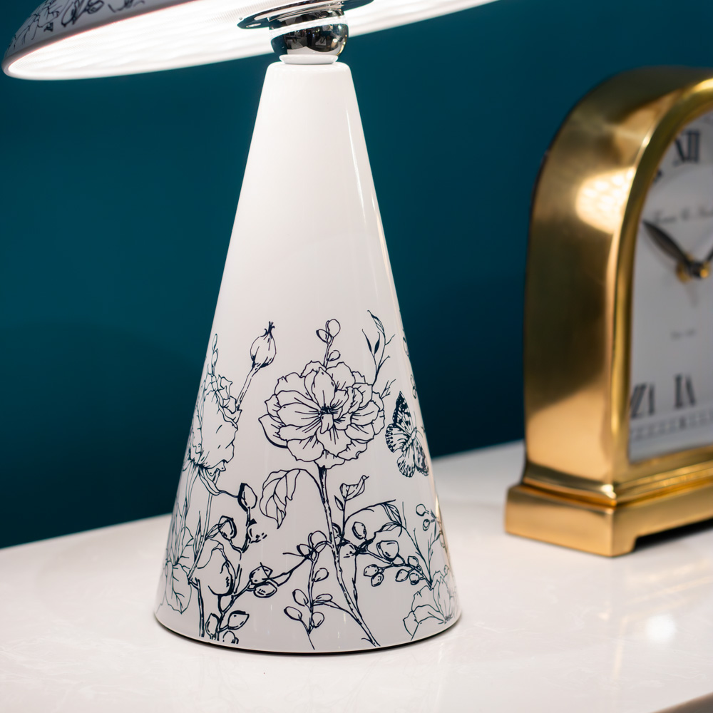 Neo usb rechargeable lamp floral white