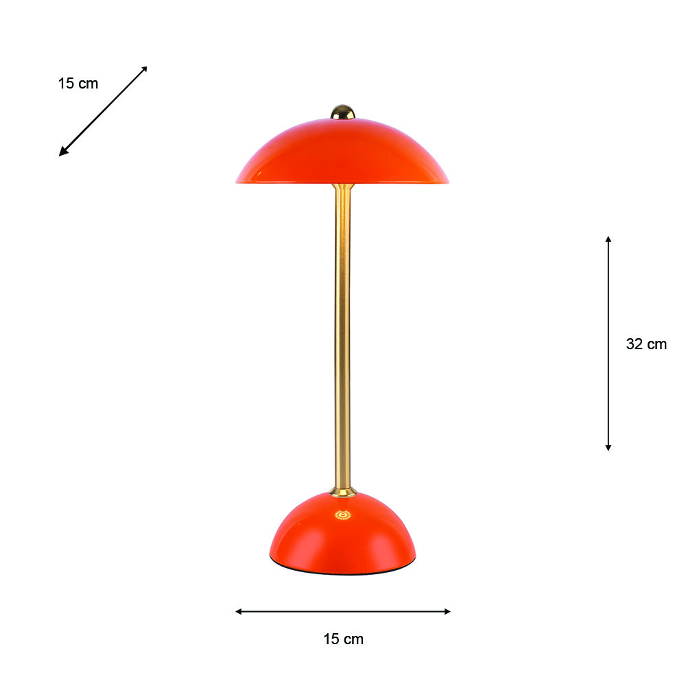 Apollo usb rechargeable lamp orange