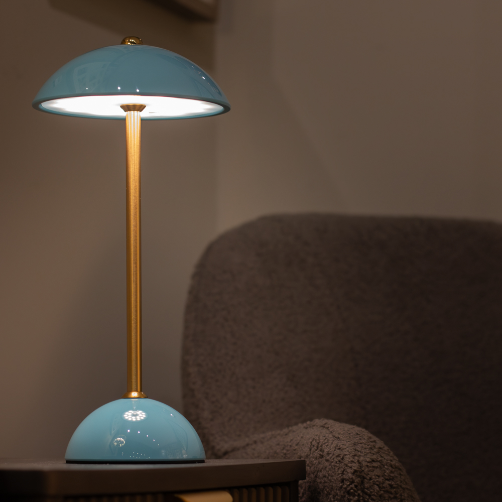 Apollo usb rechargeable lamp blue