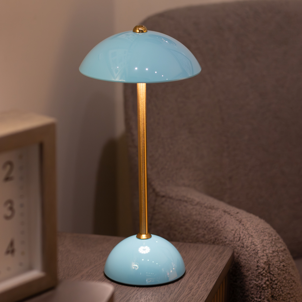 Apollo usb rechargeable lamp blue