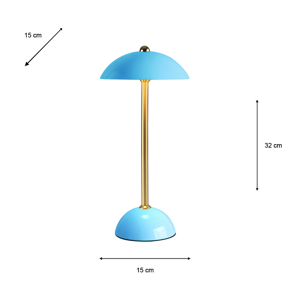 Apollo usb rechargeable lamp blue