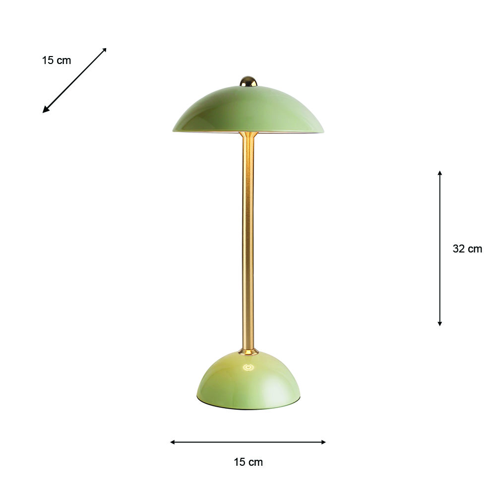 Apollo usb rechargeable lamp olive green
