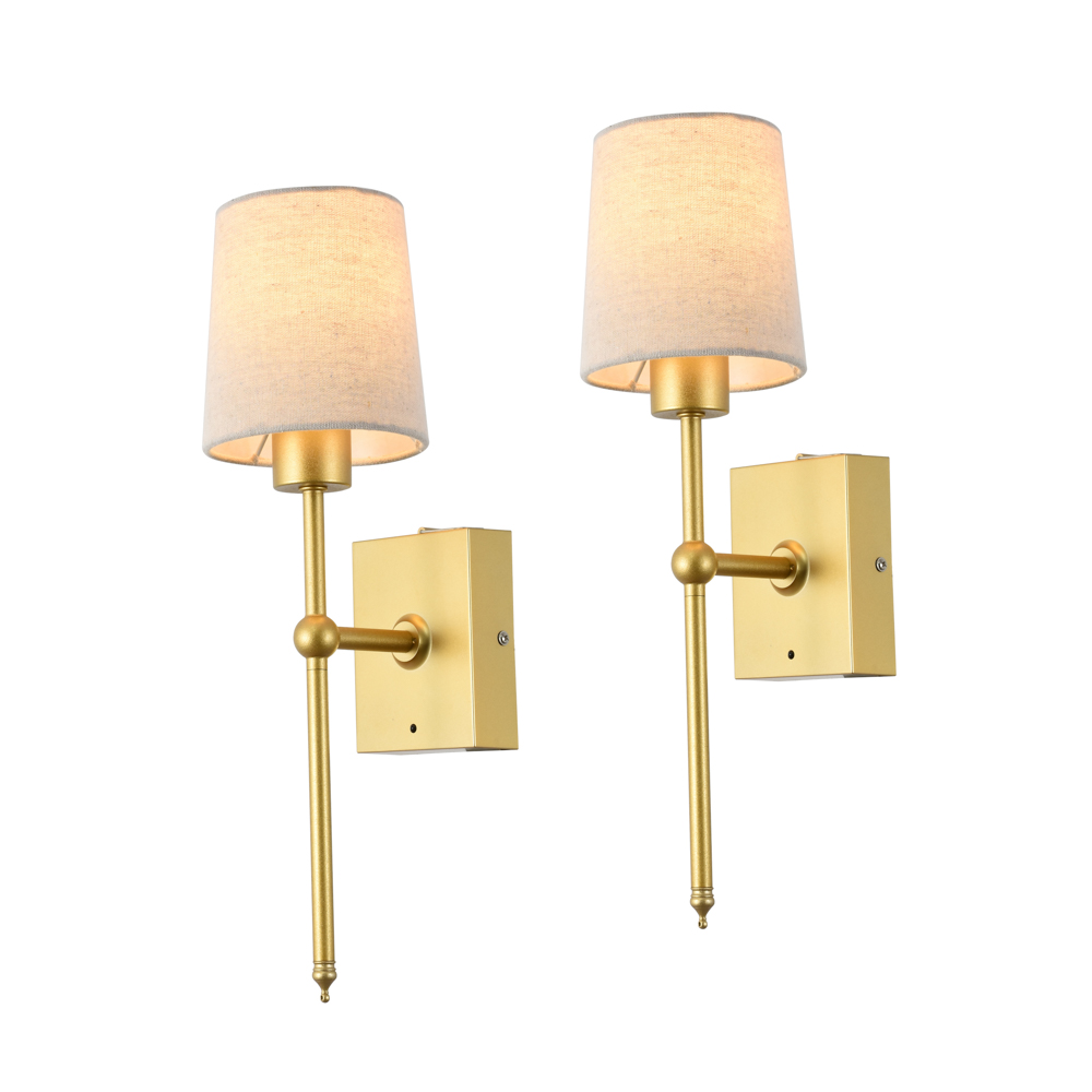 Madison set of 2 usb rechargeable wall lights
