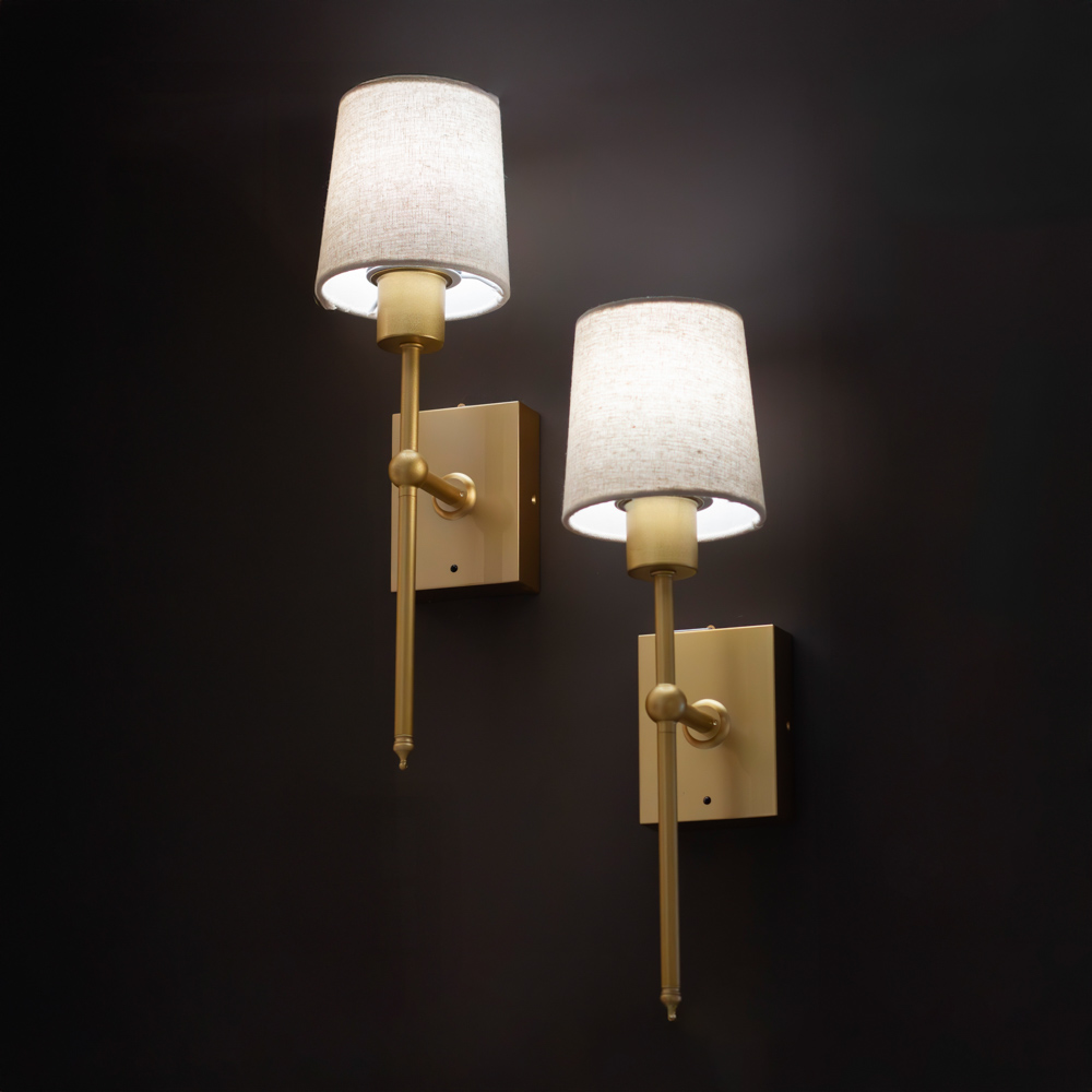 Madison set of 2 usb rechargeable wall lights