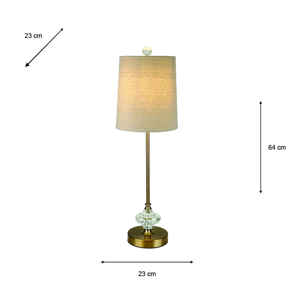 Sylvia buffet lamp oatmeal 64cm