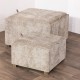 Maya s/2 tray table pouffes sand