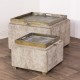 Maya s/2 tray table pouffes sand