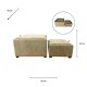 Maya s/2 tray table pouffes sand