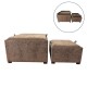 Maya s/2 tray table pouffes cappucino