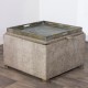 Maya s/2 tray table pouffes cappucino