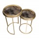 Nyra s/2 tray tables gold