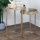 Nyra s/2 tray tables gold