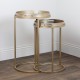 Nyra s/2 tray tables gold