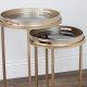Nyra s/2 tray tables gold