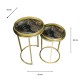 Nyra s/2 tray tables gold