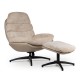 Khloe rocking swivel chair with stool biscuit