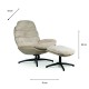 Khloe rocking swivel chair with stool biscuit