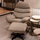 Khloe rocking swivel chair with stool latte