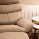 Khloe rocking swivel chair with stool latte