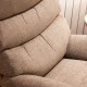 Khloe rocking swivel chair with stool latte