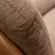 Khloe rocking swivel chair with stool latte