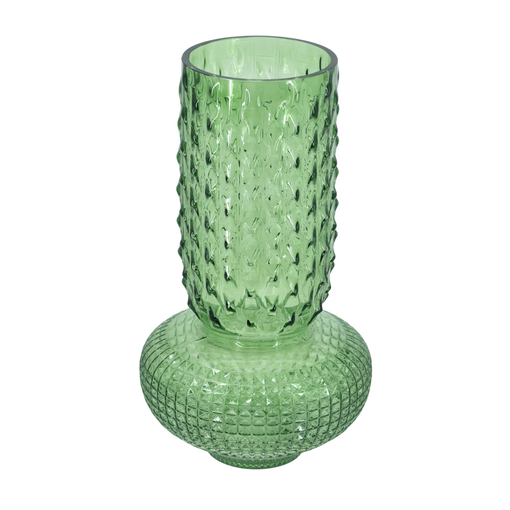 Glass vase green 38cm