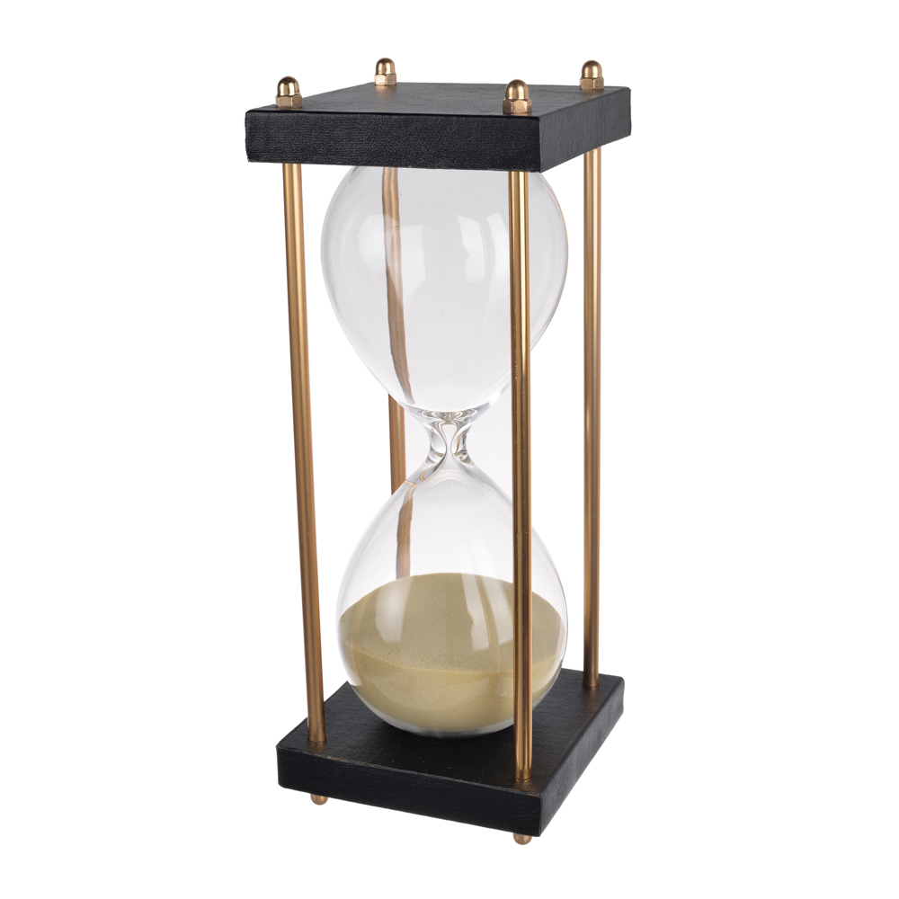 Hourglass in stand 23cm tan approx 30 mins